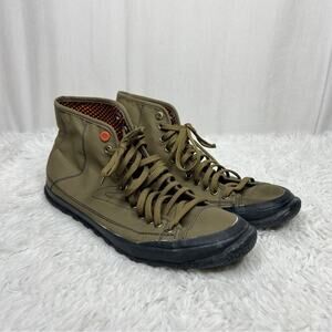 TRETORN / army olive green high top lace up canvas sneakers / 8